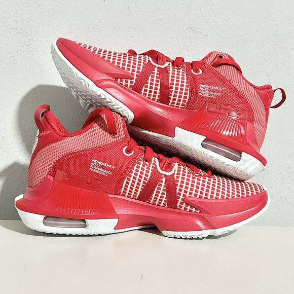 Nike LeBron Witness 7 TB “University Red” Mens Size 6 Basketball Sneakers No Lid - Picture 6 of 8
